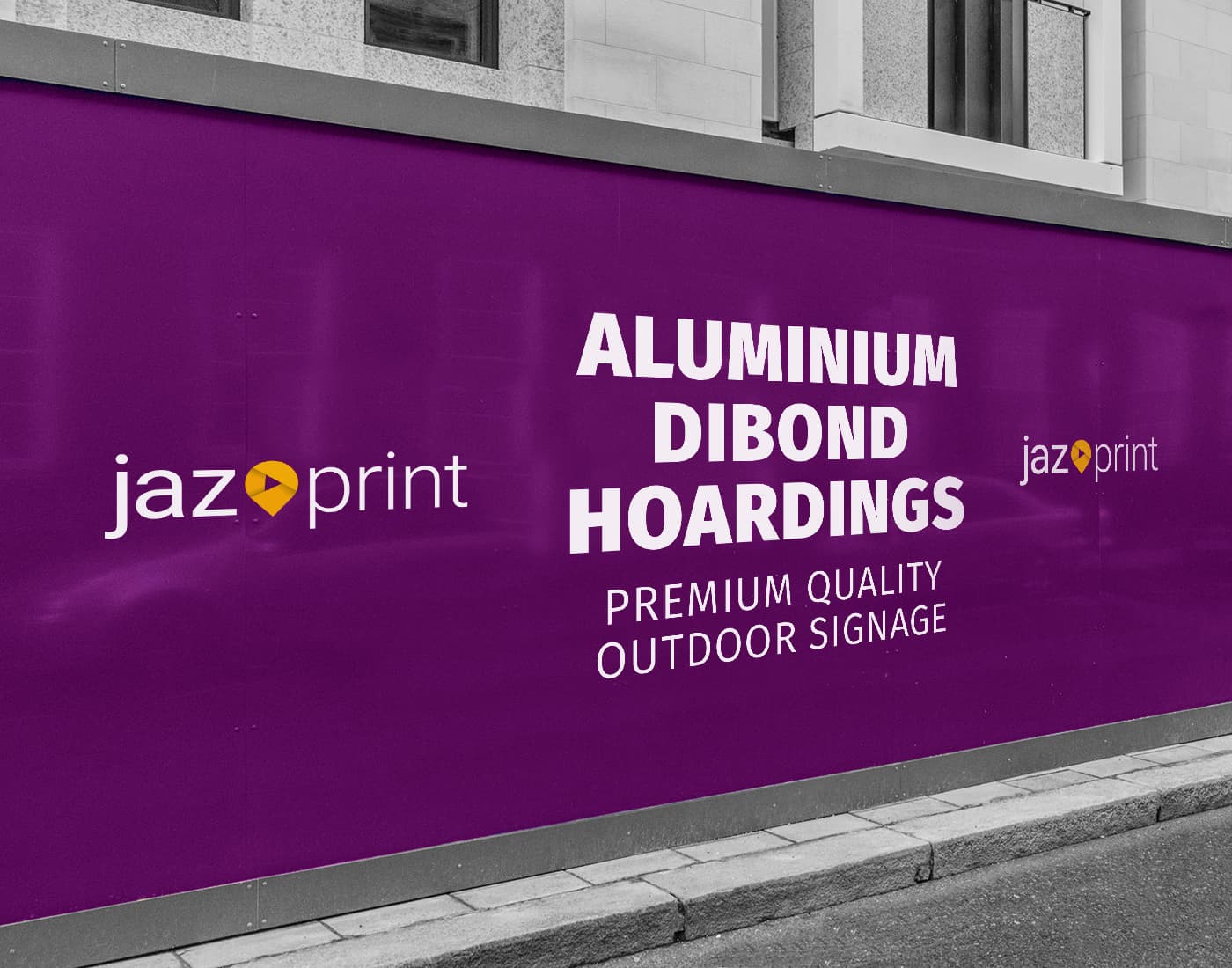 metal dibond building site hoarding printing