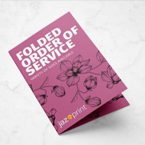 folded order of service printing