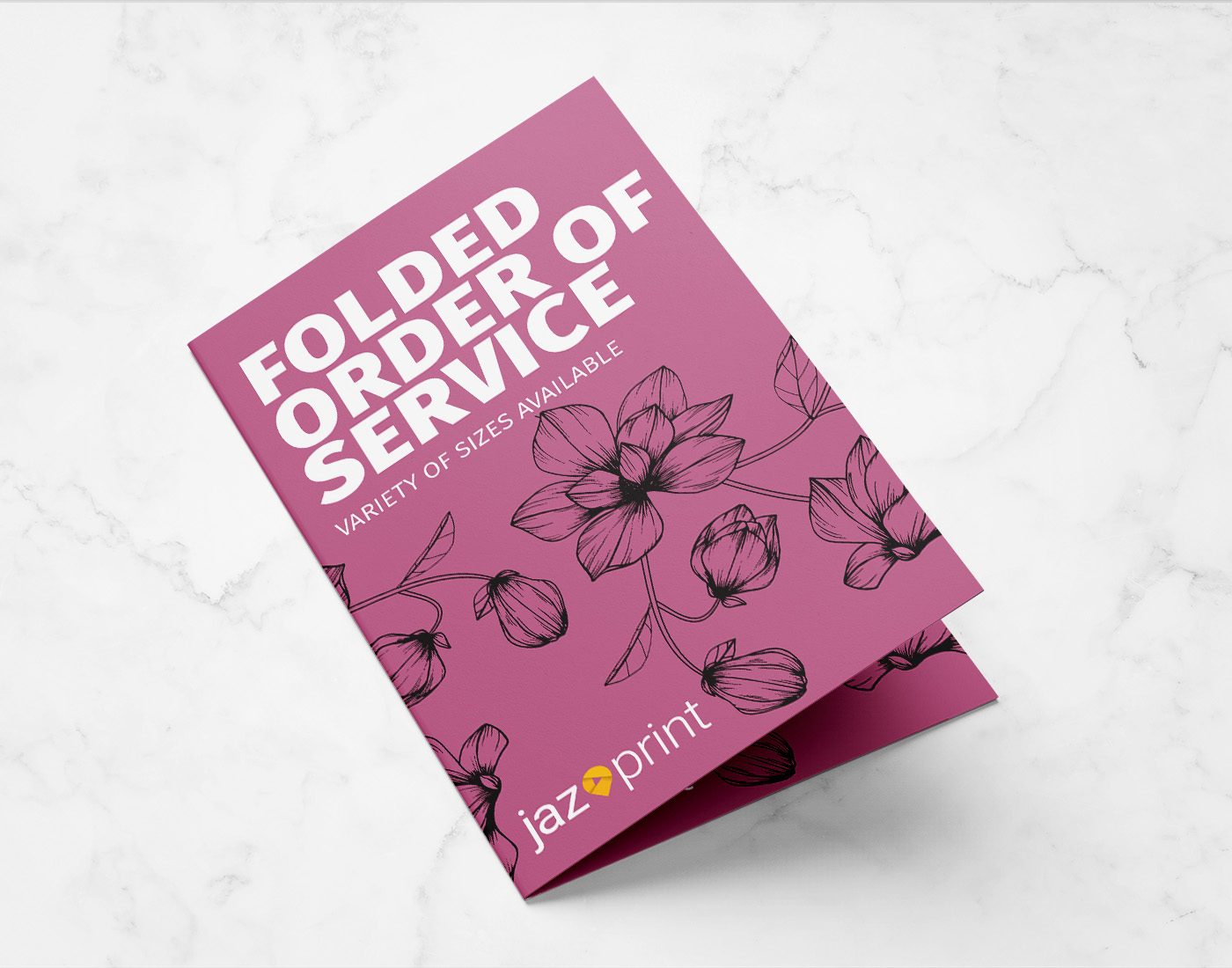 folded order of service printing