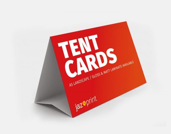 a5 landscape tent card printing