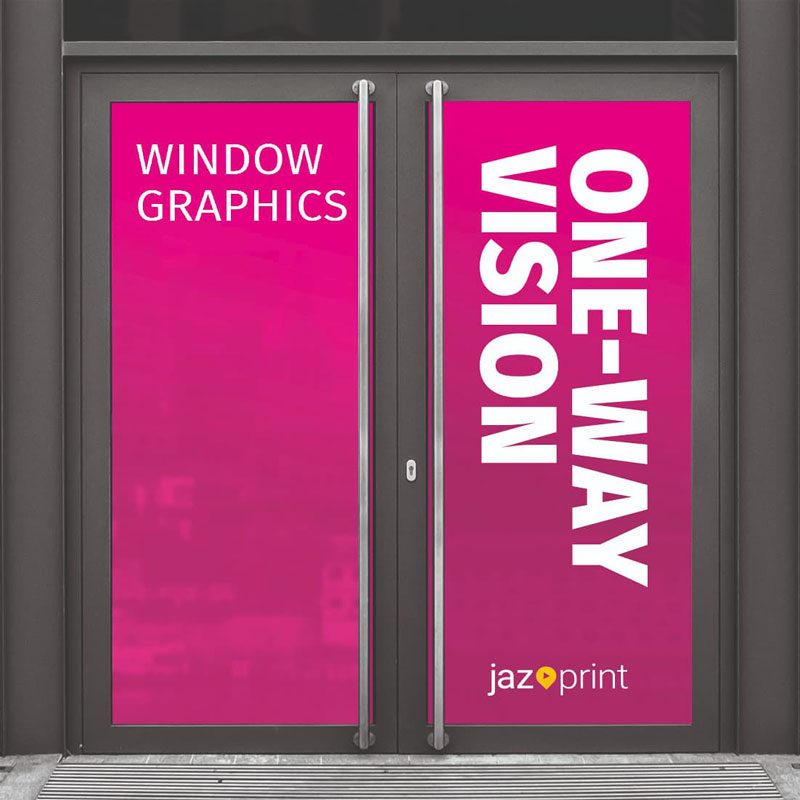 Window graphics Cheltenham – One way vision printing
